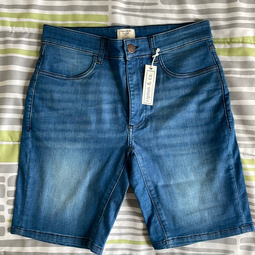 Ripton & Co. V4 men’s jorts. Size 31, color blue steel, hemmed